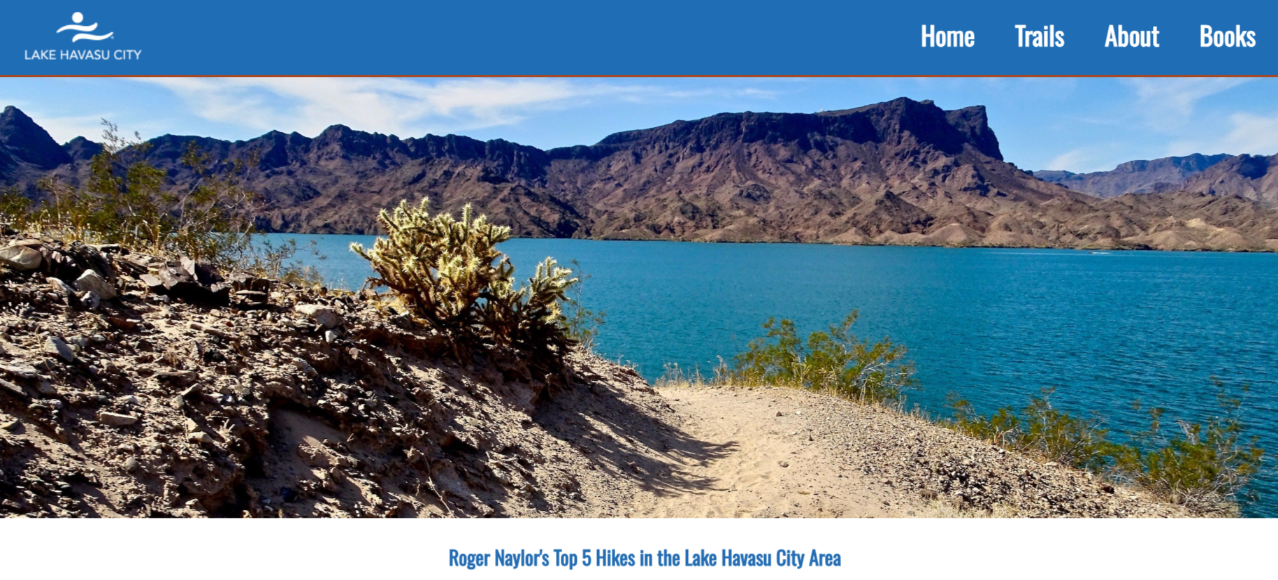 Lake Havasu City Hiking Trails article header by Roger Naylor